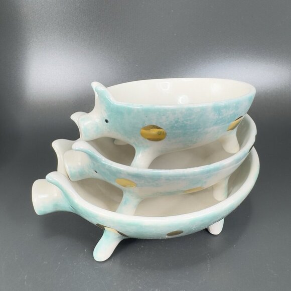 Anthropologie Nesting Pigs Measuring Cups Porcelain Set 1 Cup 1/2 Cup And 1/3 - Picture 13 of 13